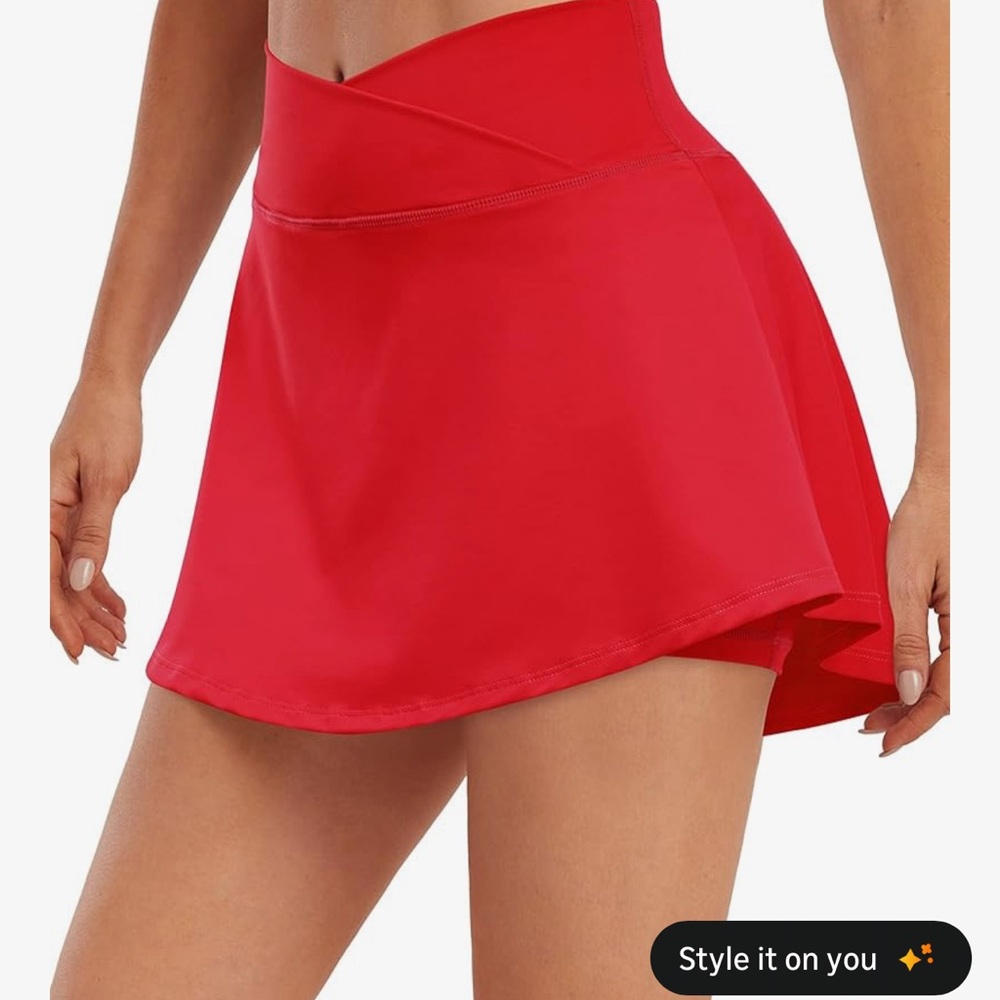 NWT Red Athletic Crossover Skort